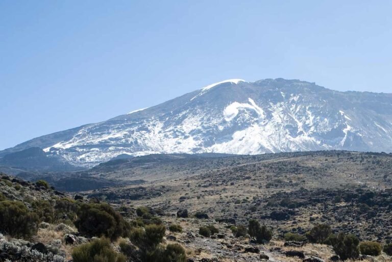Mount Kilimanjaro above the cloud line